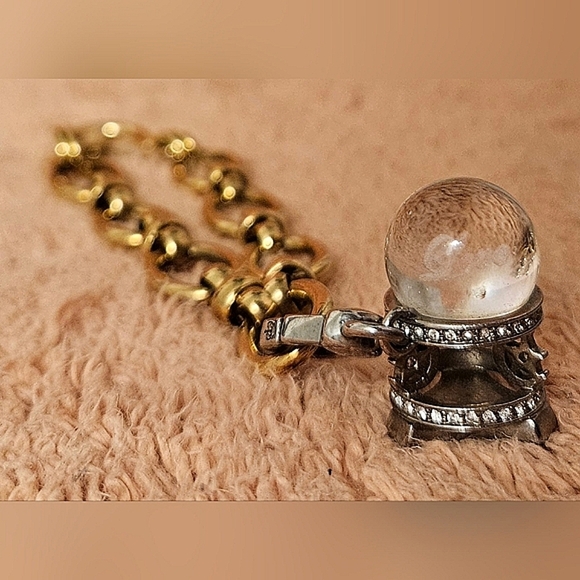 Juicy Couture Fortune Teller Love Crystal Ball Charm Bracelet Globe Pave Future - Picture 7 of 11